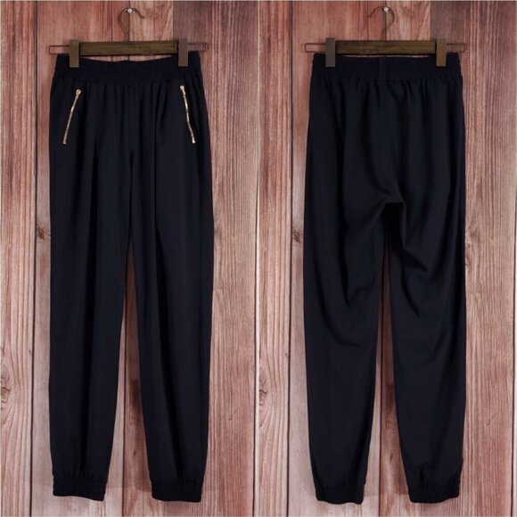 *READ* Aday Hail Yes Joggers Womens Size Small Black Pull On Pants Stretch